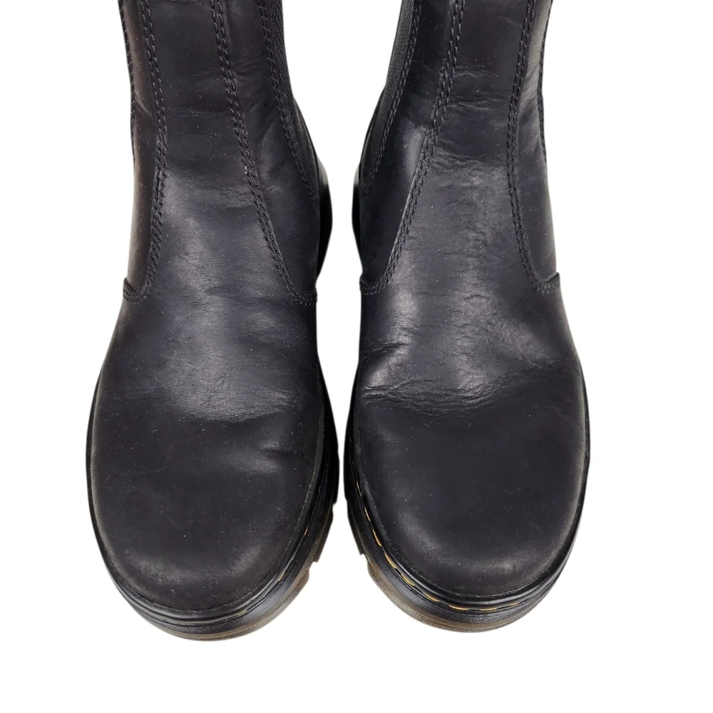 Dr. Martens Embury Black Leather Wyoming Grunge Chelsea Boots Mens Size 6